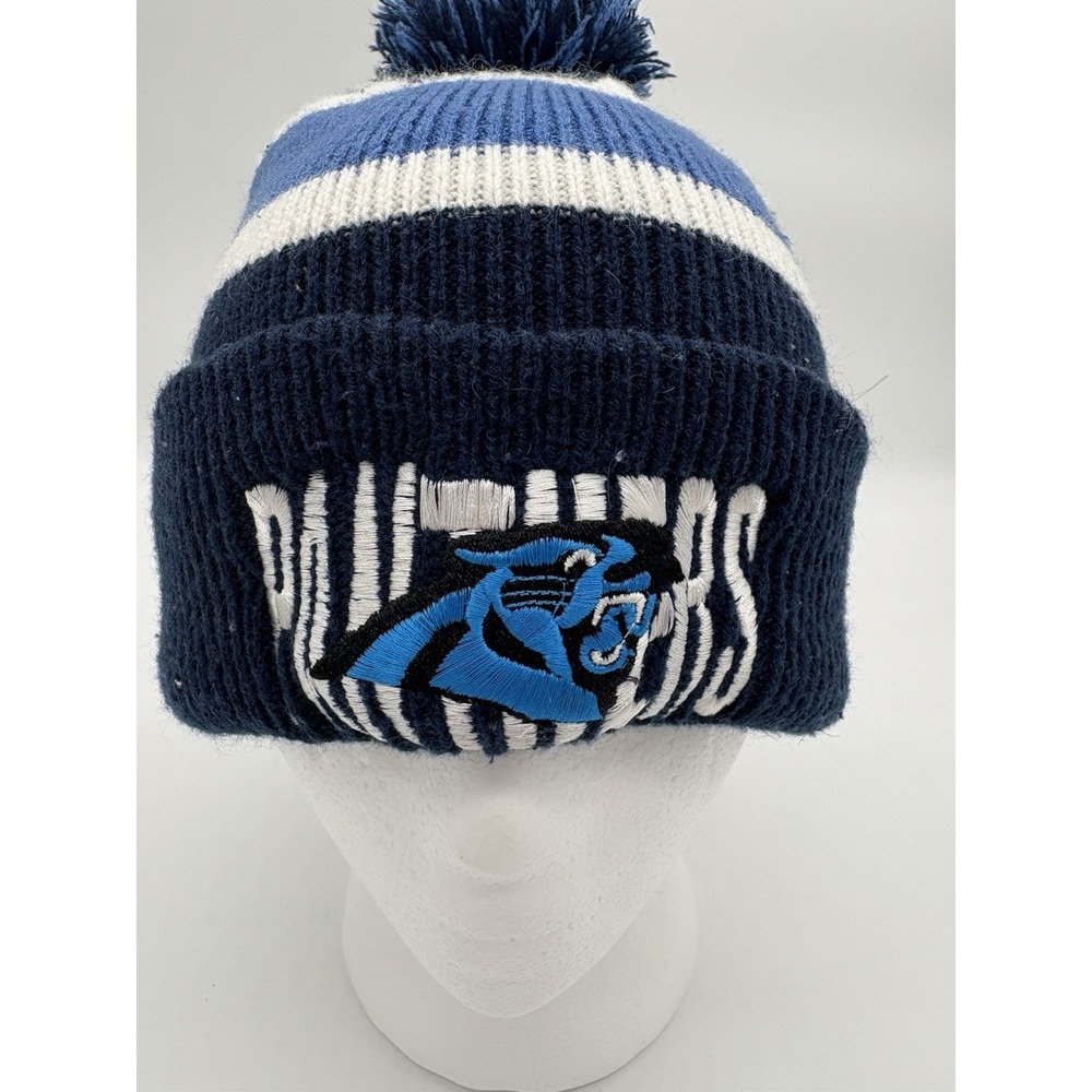 Carolina Panthers Winter Hat Beanie Navy And White One Size Men Women